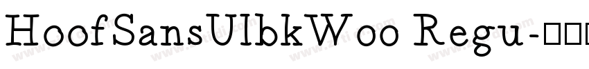 HoofSansUlbkW00 Regu字体转换